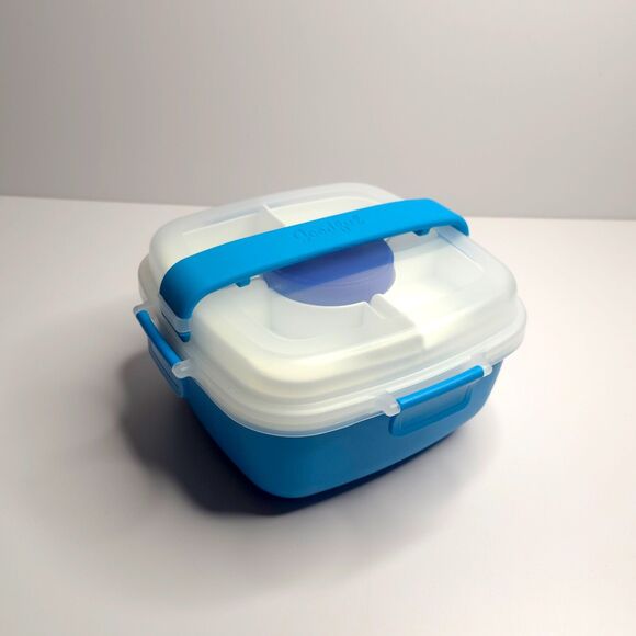 Goodful Stackable Lunch Box Container, Bento Style Food Storage Blue - Picture 1 of 11